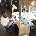 Beginner jewelry makers having a great time at their first workshop