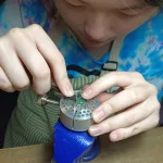 Dedicated student crafting jewelry at My Artisan Hub