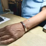 Jewelry workshop cuff bracelet handmade by participant
