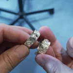 Couple making silver rings at My Artisan Hub